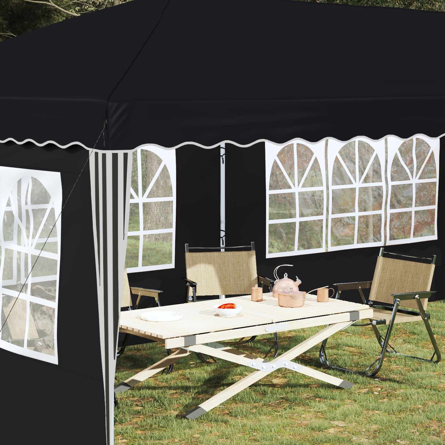 Pop-up Festtelt 575 x 289 x 245 cm Antracit
