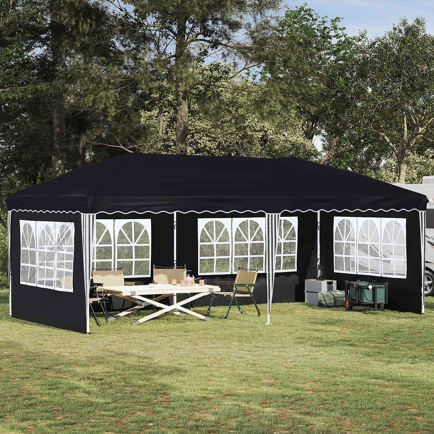 Pop-up Festtelt 575 x 289 x 245 cm Antracit