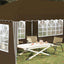 Pop-up Festtelt 575 x 289 x 245 cm Gråbrun