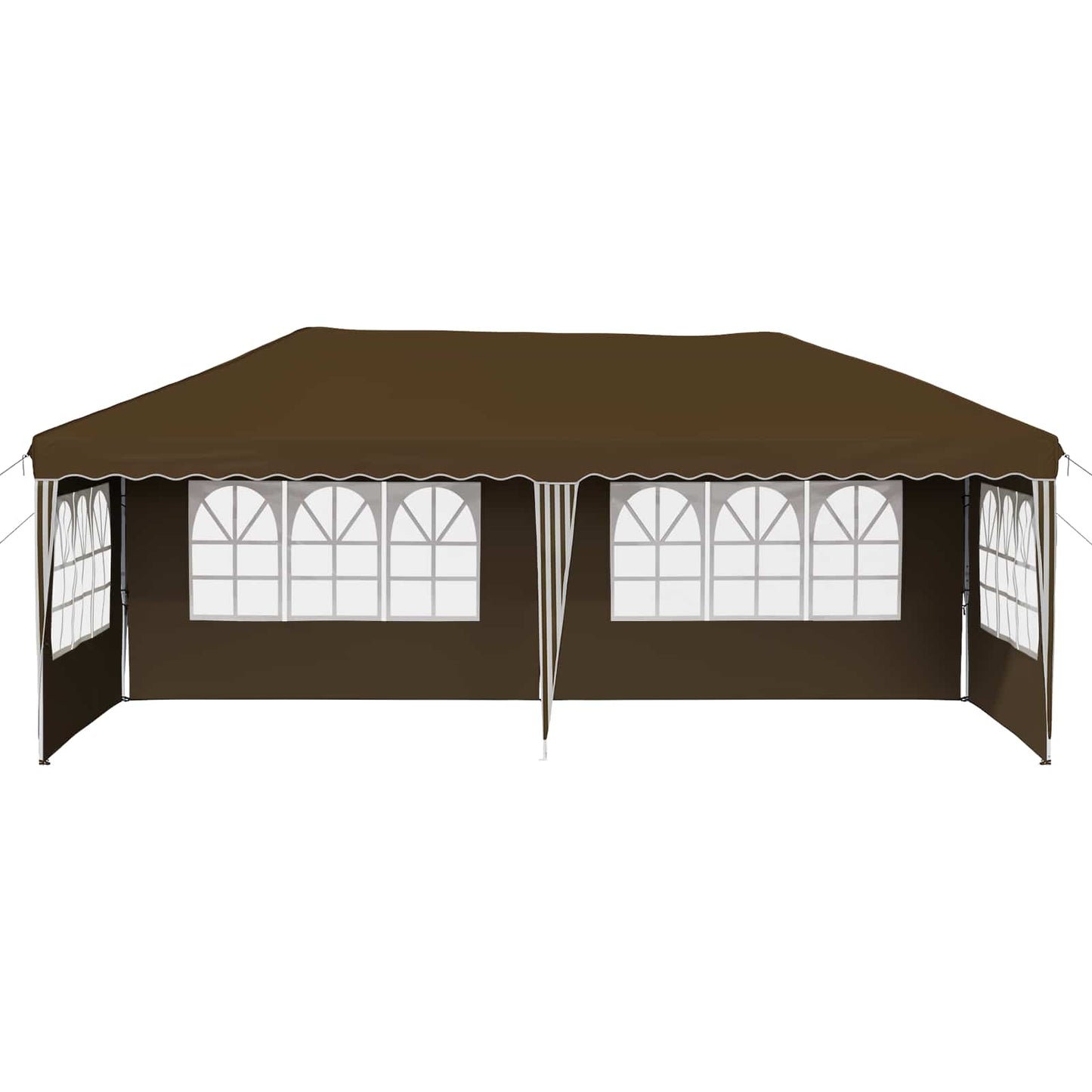 Pop-up Festtelt 575 x 289 x 245 cm Gråbrun