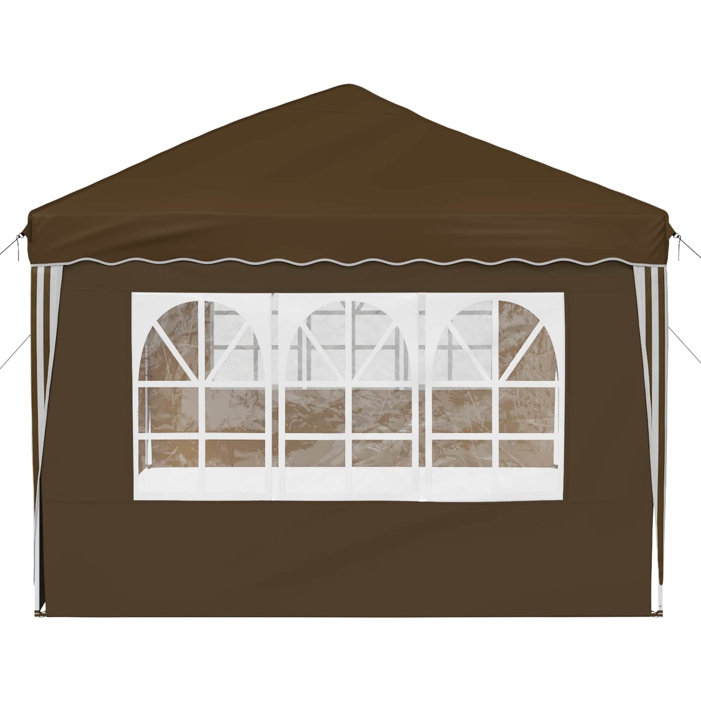 Pop-up Festtelt 575 x 289 x 245 cm Gråbrun