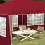 Pop-up Festtelt 575 x 289 x 245 cm Bordeaux