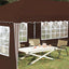Pop-up Festtelt 575 x 289 x 245 cm Brun