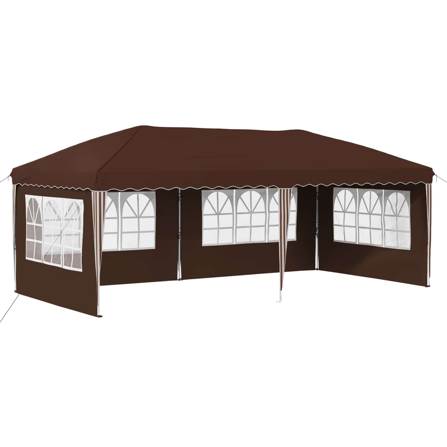 Pop-up Festtelt 575 x 289 x 245 cm Brun