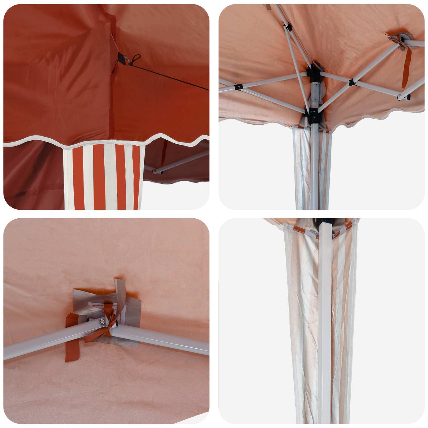 Pop-up Festtelt 575 x 289 x 245 cm Terrakotta
