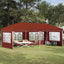 Pop-up Festtelt 575 x 289 x 245 cm Terrakotta