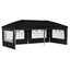 Pop-up Festtelt 575 x 289 x 245 cm Sort