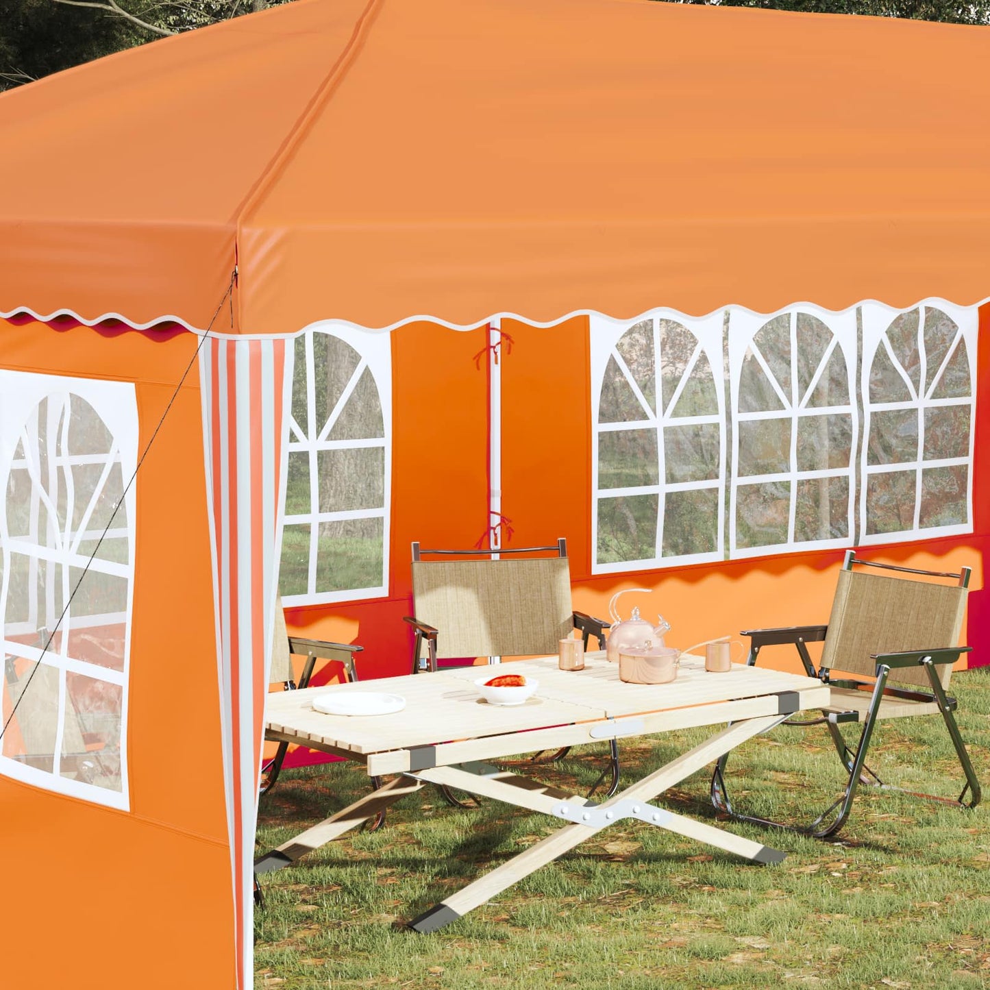 Pop-up Festtelt 575 x 289 x 245 cm Orange
