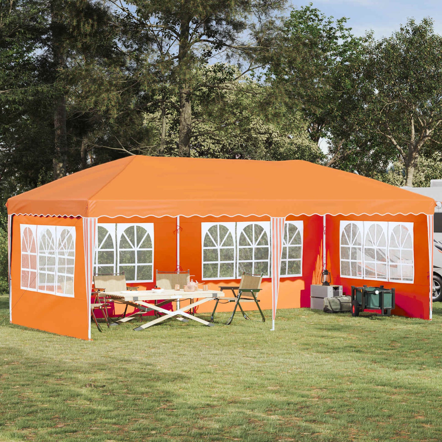 Pop-up Festtelt 575 x 289 x 245 cm Orange