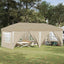 Pop-up Festtelt 575 x 288 x 245 cm Cremefarvet
