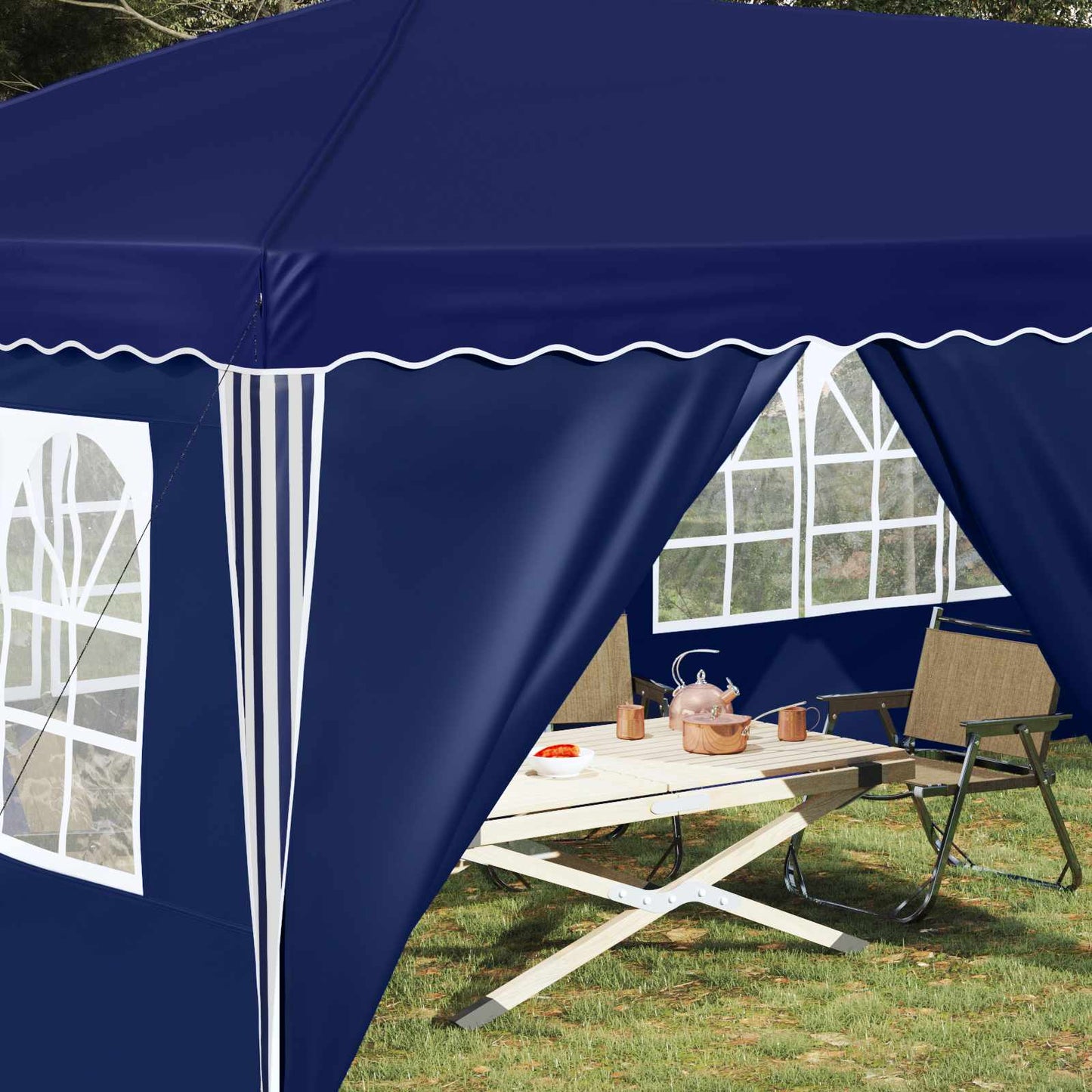 Pop-up Festtelt 575 x 288 x 245 cm Blå
