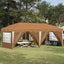 Pop-up Festtelt 575 x 288 x 245 cm Beige
