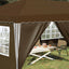 Pop-up Festtelt 575 x 288 x 245 cm Gråbrun
