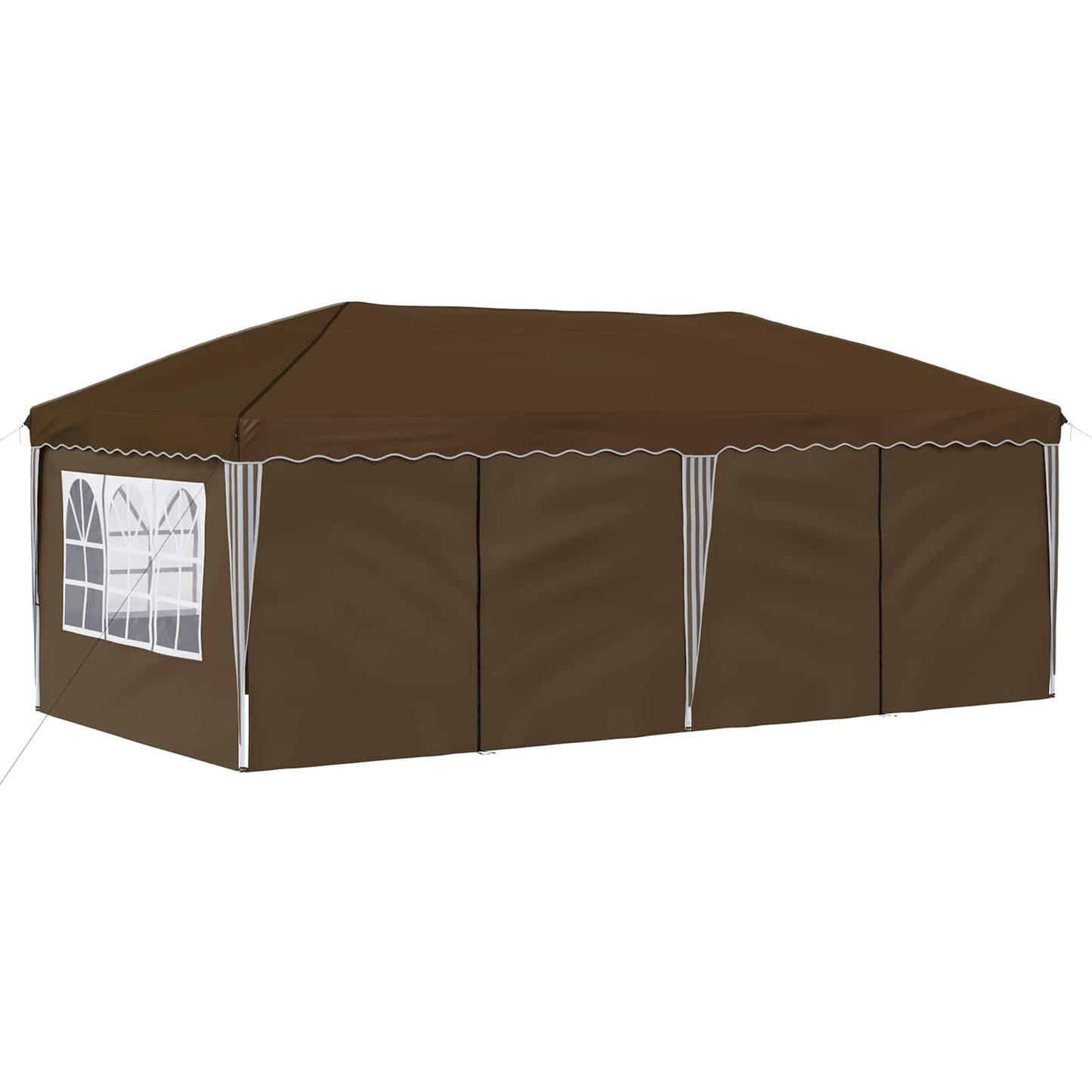 Pop-up Festtelt 575 x 288 x 245 cm Gråbrun
