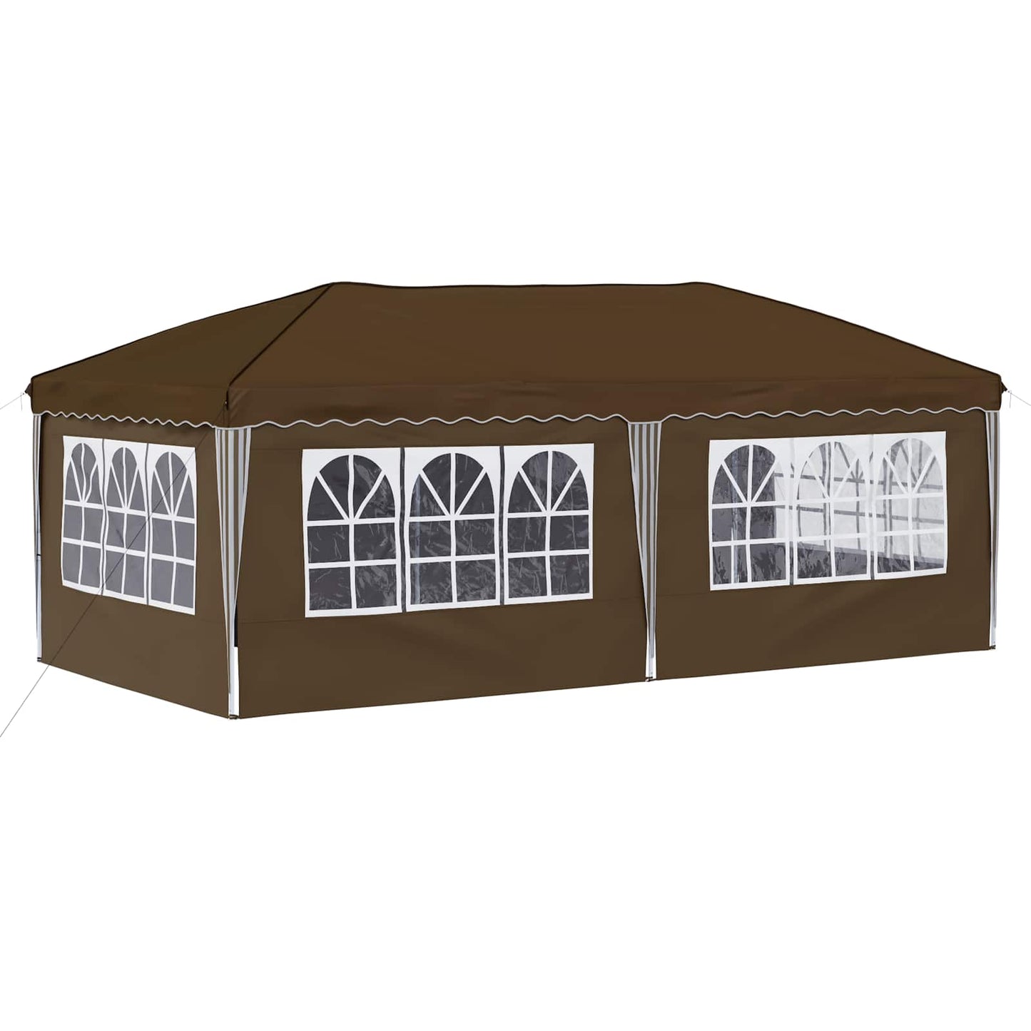 Pop-up Festtelt 575 x 288 x 245 cm Gråbrun