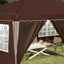 Pop-up Festtelt 575 x 288 x 245 cm Brun
