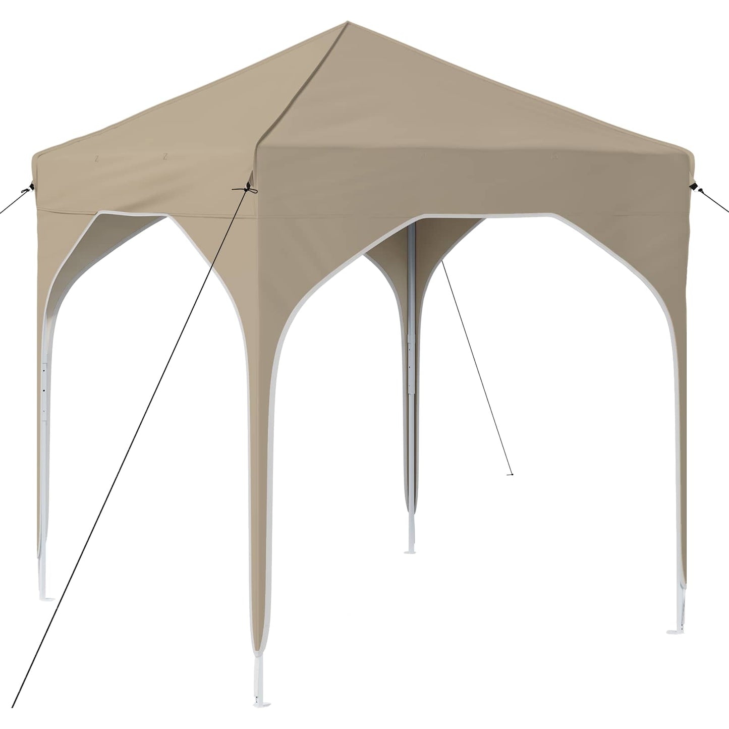 Pop-up Festtelt 194 x 194 x 245 cm Cremefarvet