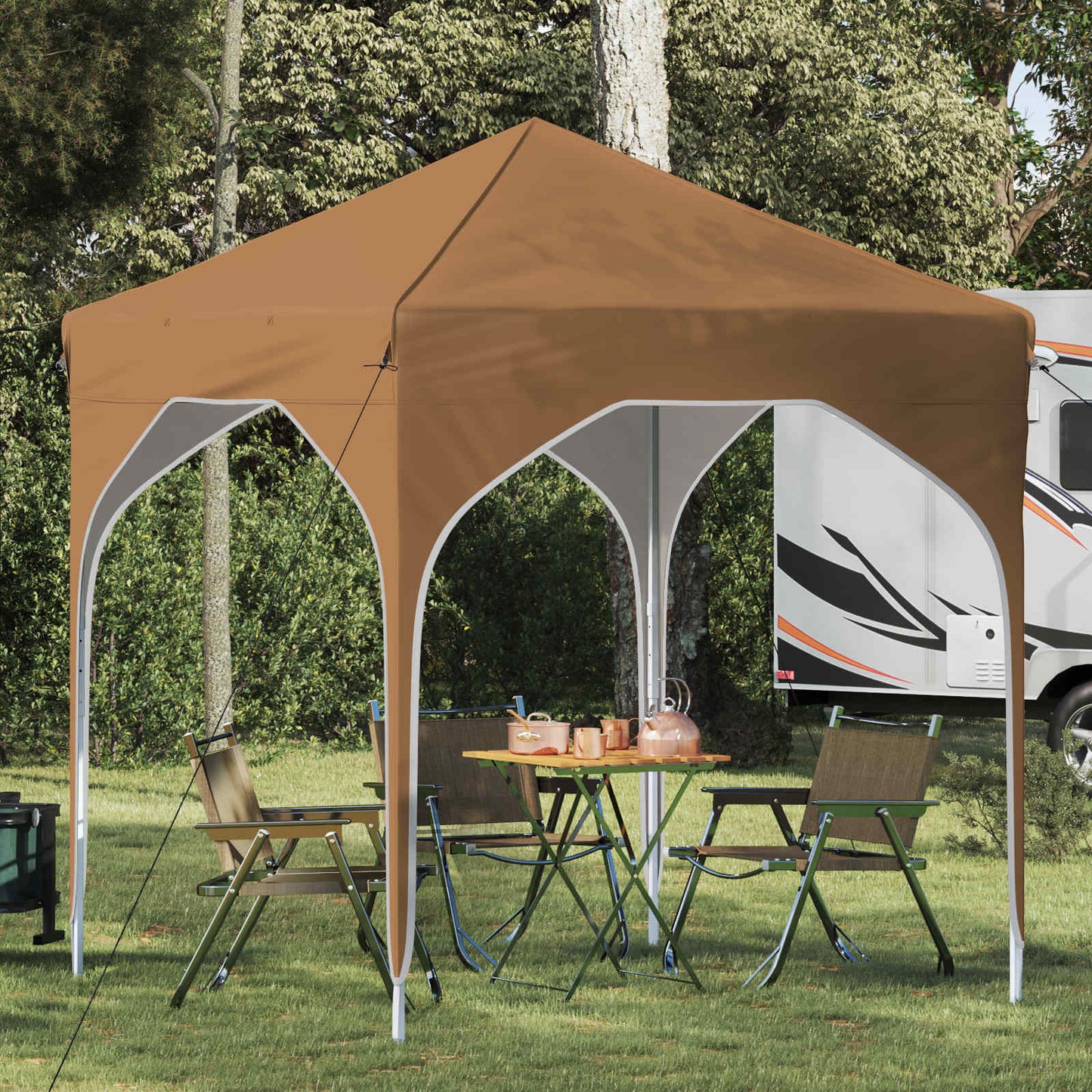 Pop-up Festtelt 194 x 194 x 245 cm Beige