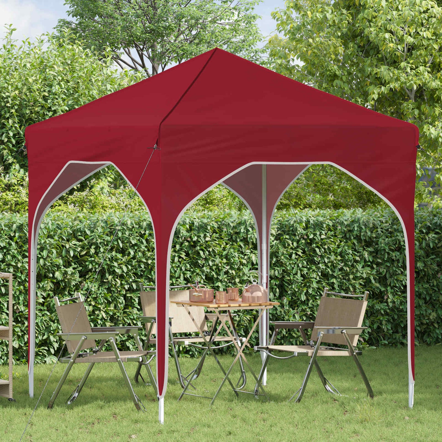 Pop-up Festtelt 194 x 194 x 245 cm Bordeaux