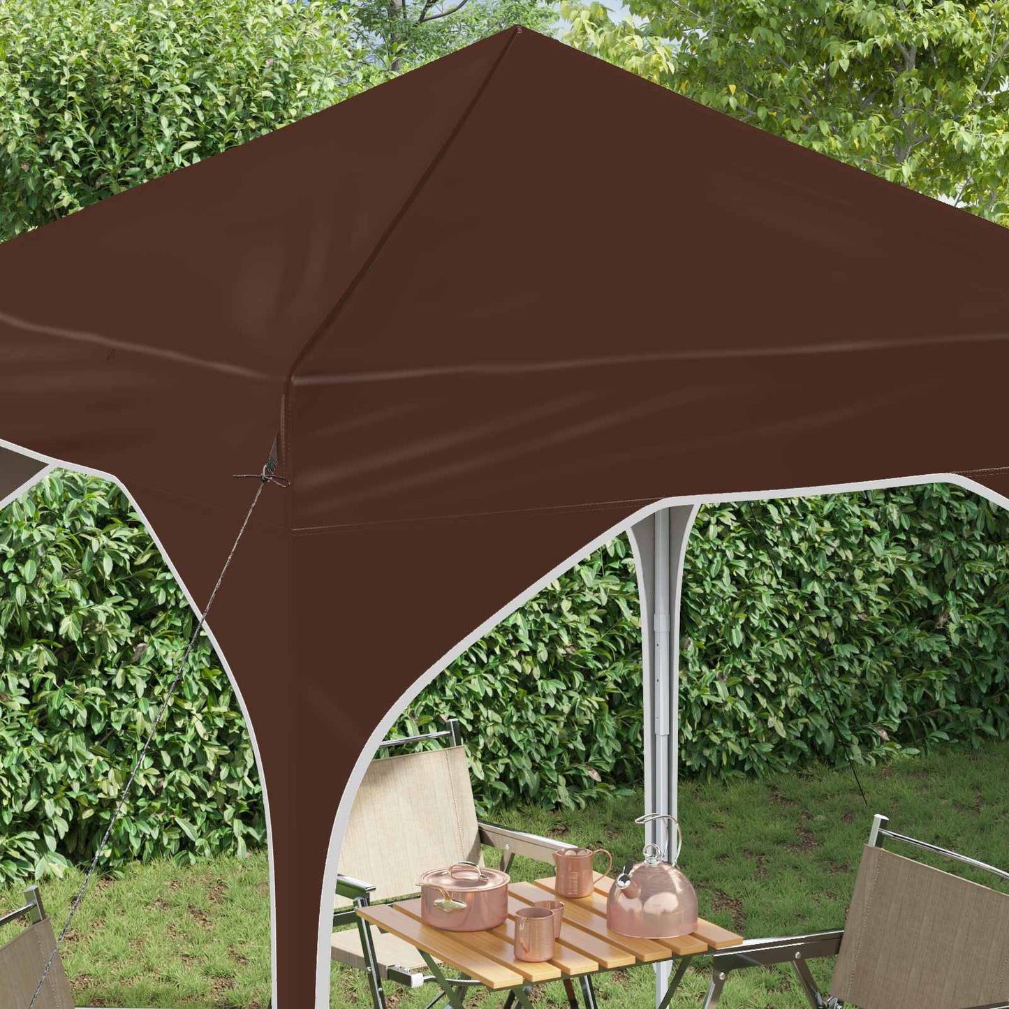 Pop-up Festtelt 194 x 194 x 245 cm Brun