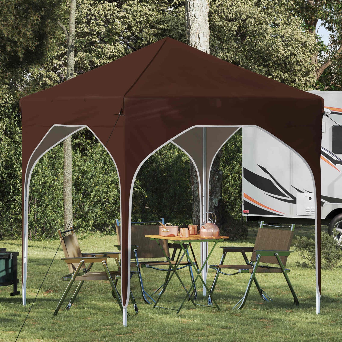Pop-up Festtelt 194 x 194 x 245 cm Brun