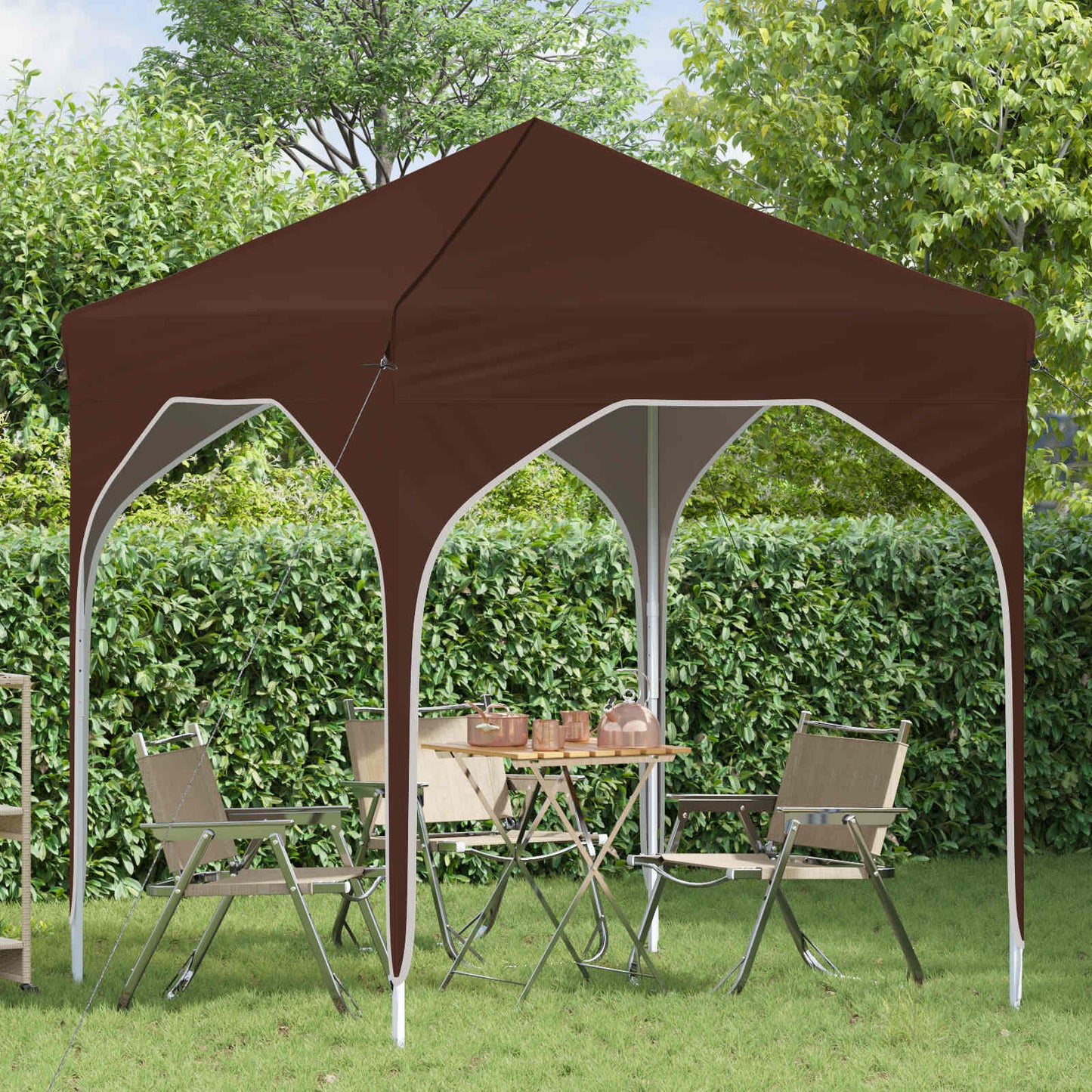 Pop-up Festtelt 194 x 194 x 245 cm Brun