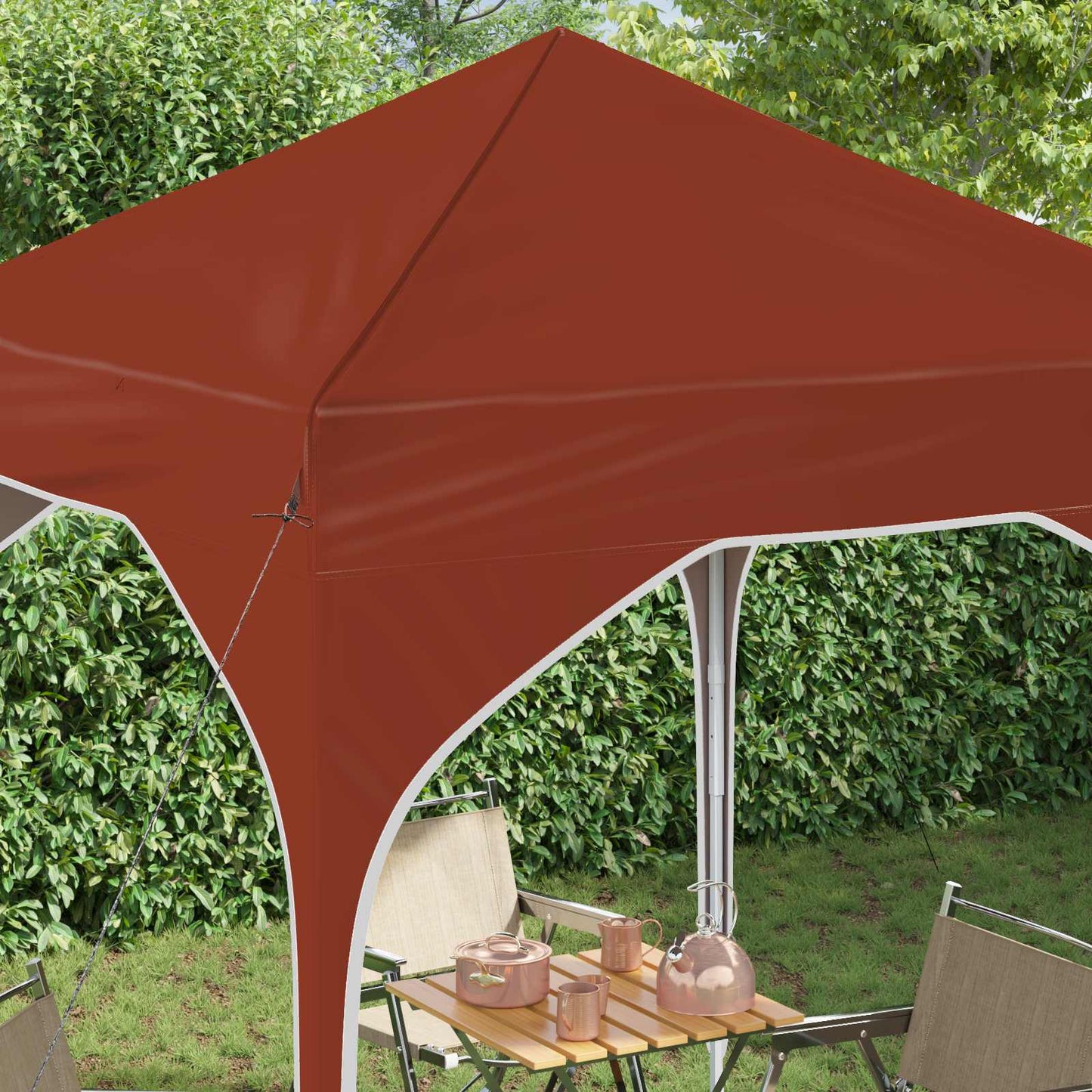 Pop-up Festtelt 194 x 194 x 245 cm Terrakotta