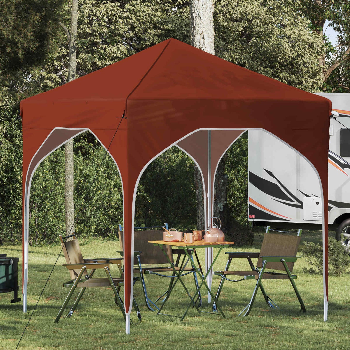 Pop-up Festtelt 194 x 194 x 245 cm Terrakotta