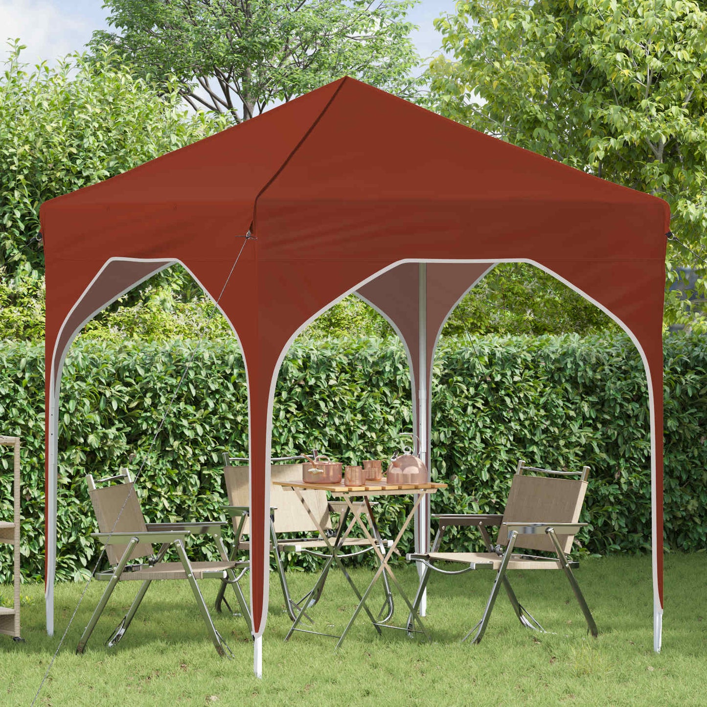 Pop-up Festtelt 194 x 194 x 245 cm Terrakotta
