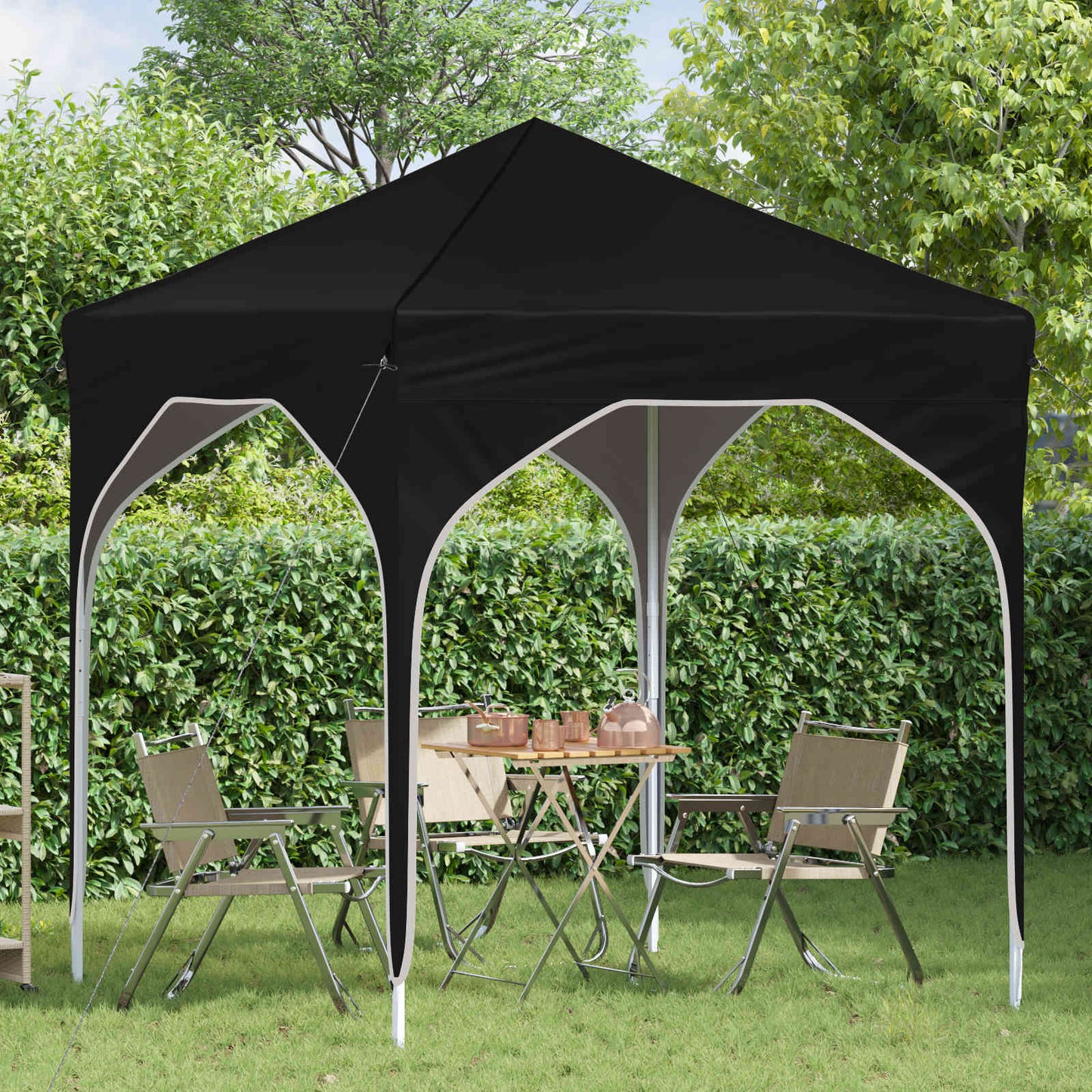 Pop-up Festtelt 194 x 194 x 245 cm Sort