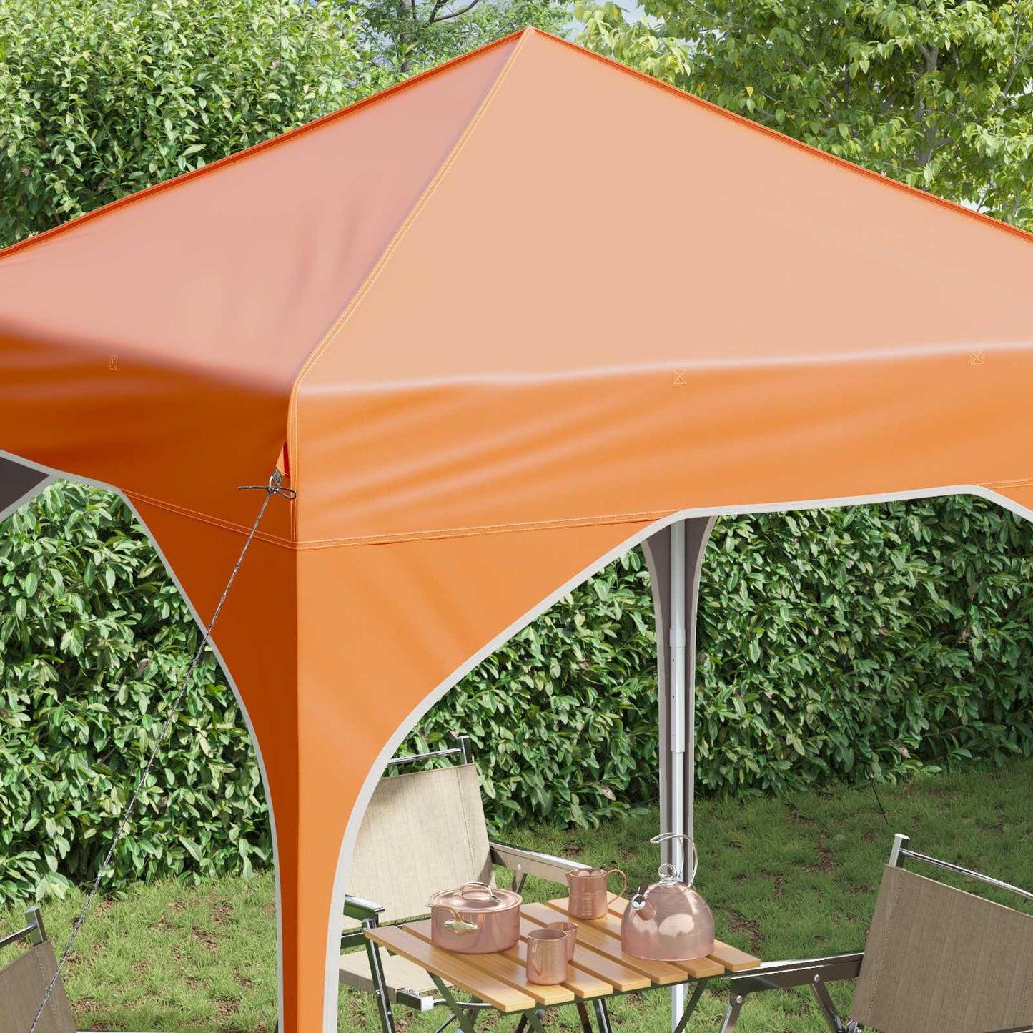 Pop-up Festtelt 194 x 194 x 245 cm Orange