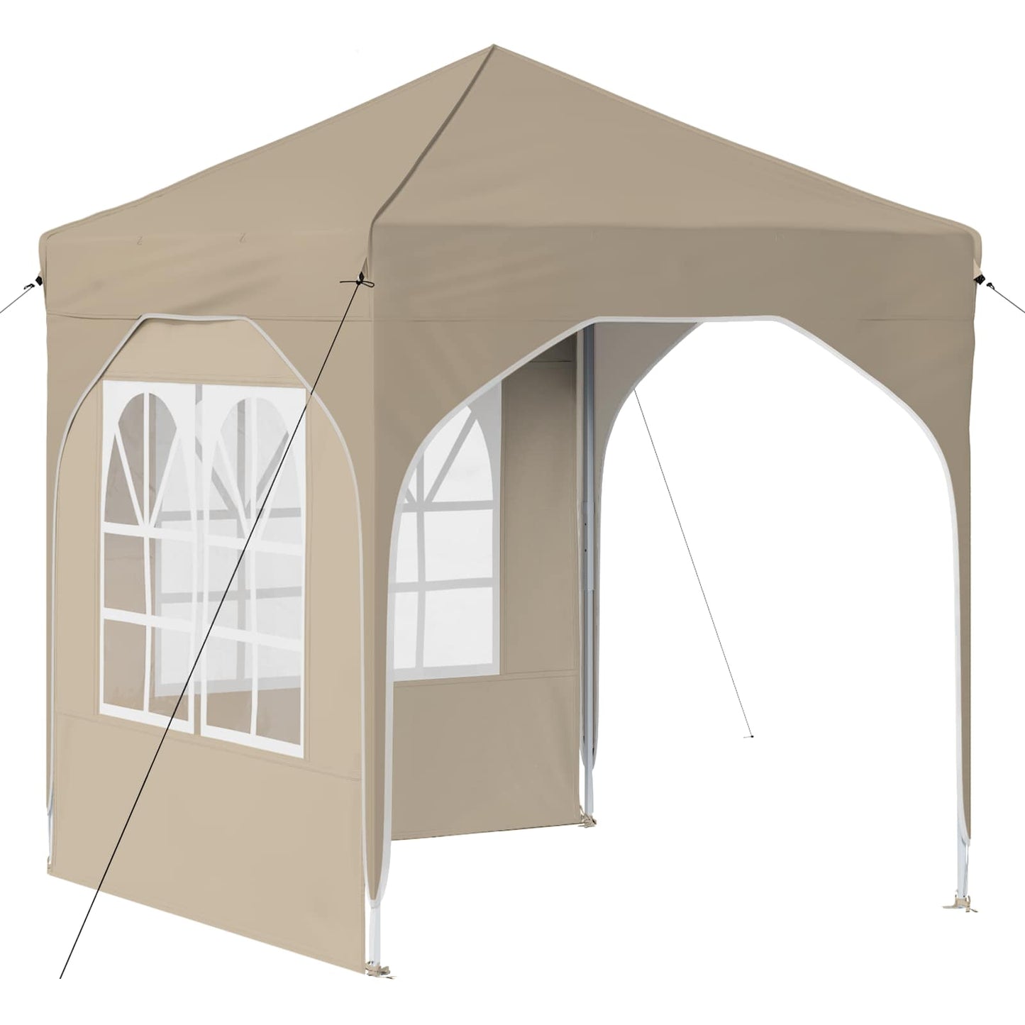 Pop-up Festtelt 192 x 192 x 245 cm Cremefarvet
