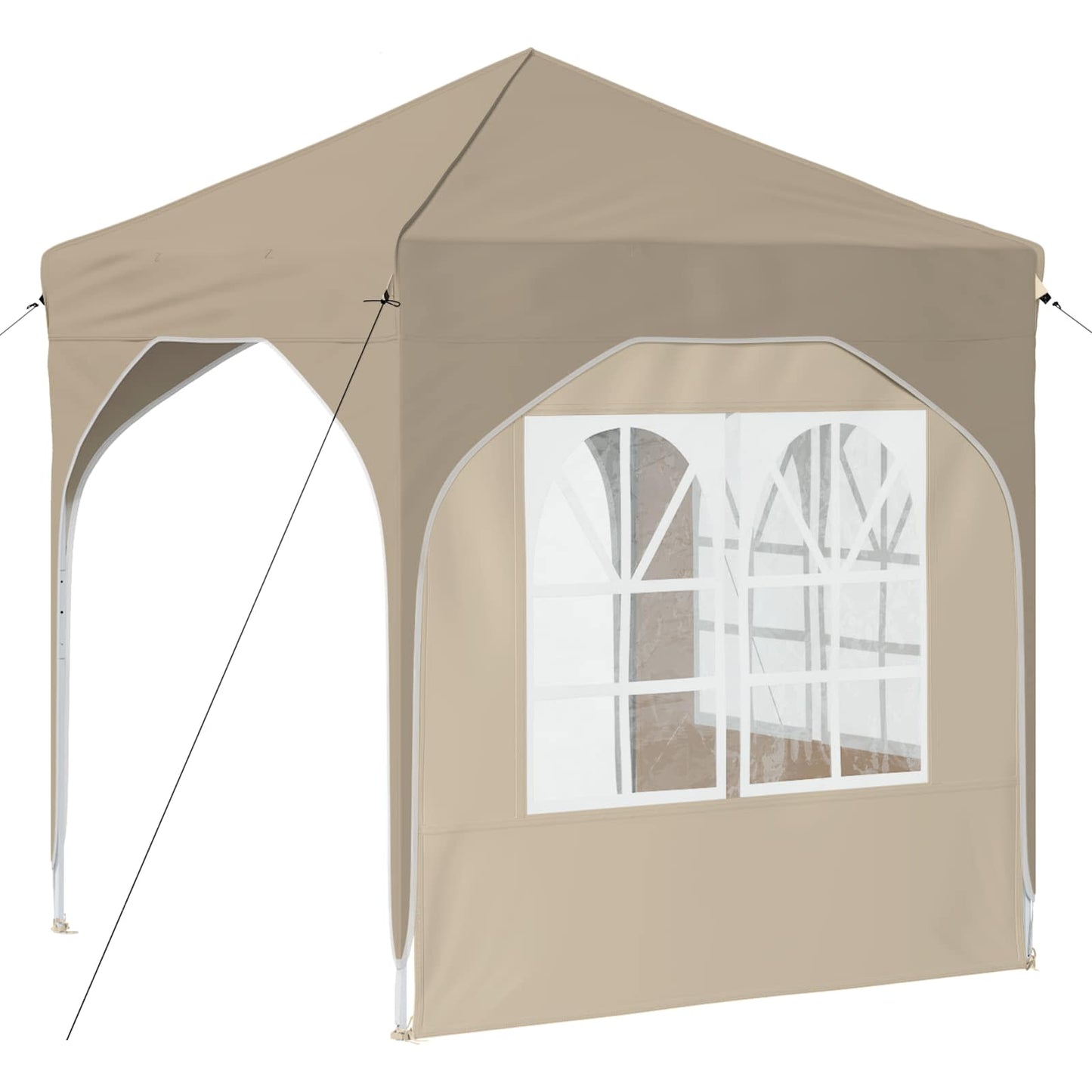 Pop-up Festtelt 192 x 192 x 245 cm Cremefarvet