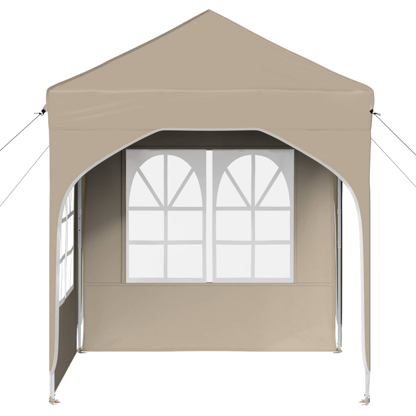 Pop-up Festtelt 192 x 192 x 245 cm Cremefarvet