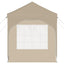 Pop-up Festtelt 192 x 192 x 245 cm Cremefarvet