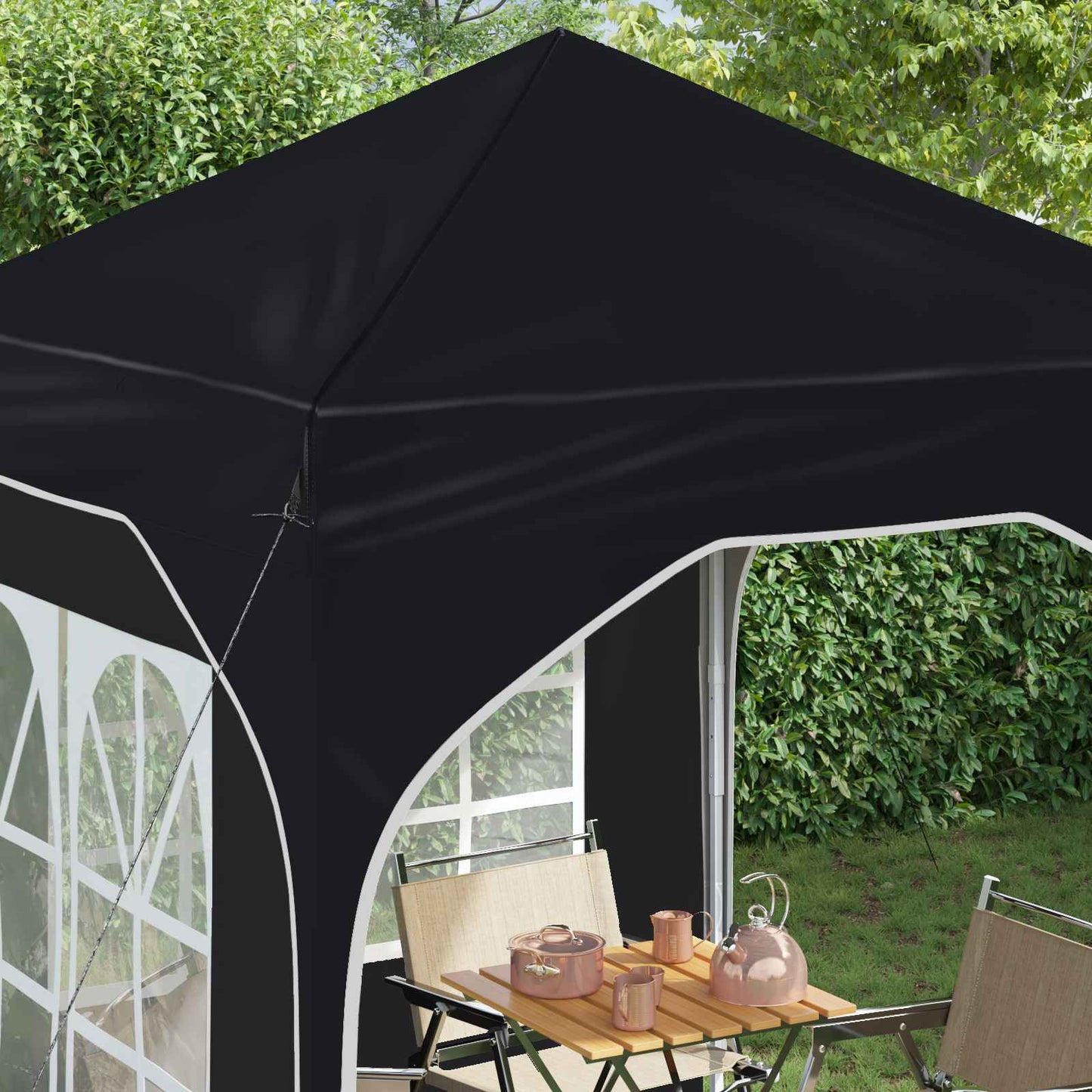 Pop-up Festtelt 192 x 192 x 245 cm Antracit