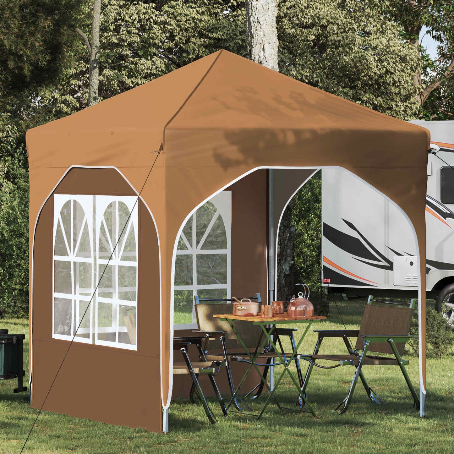 Pop-up Festtelt 192 x 192 x 245 cm Beige