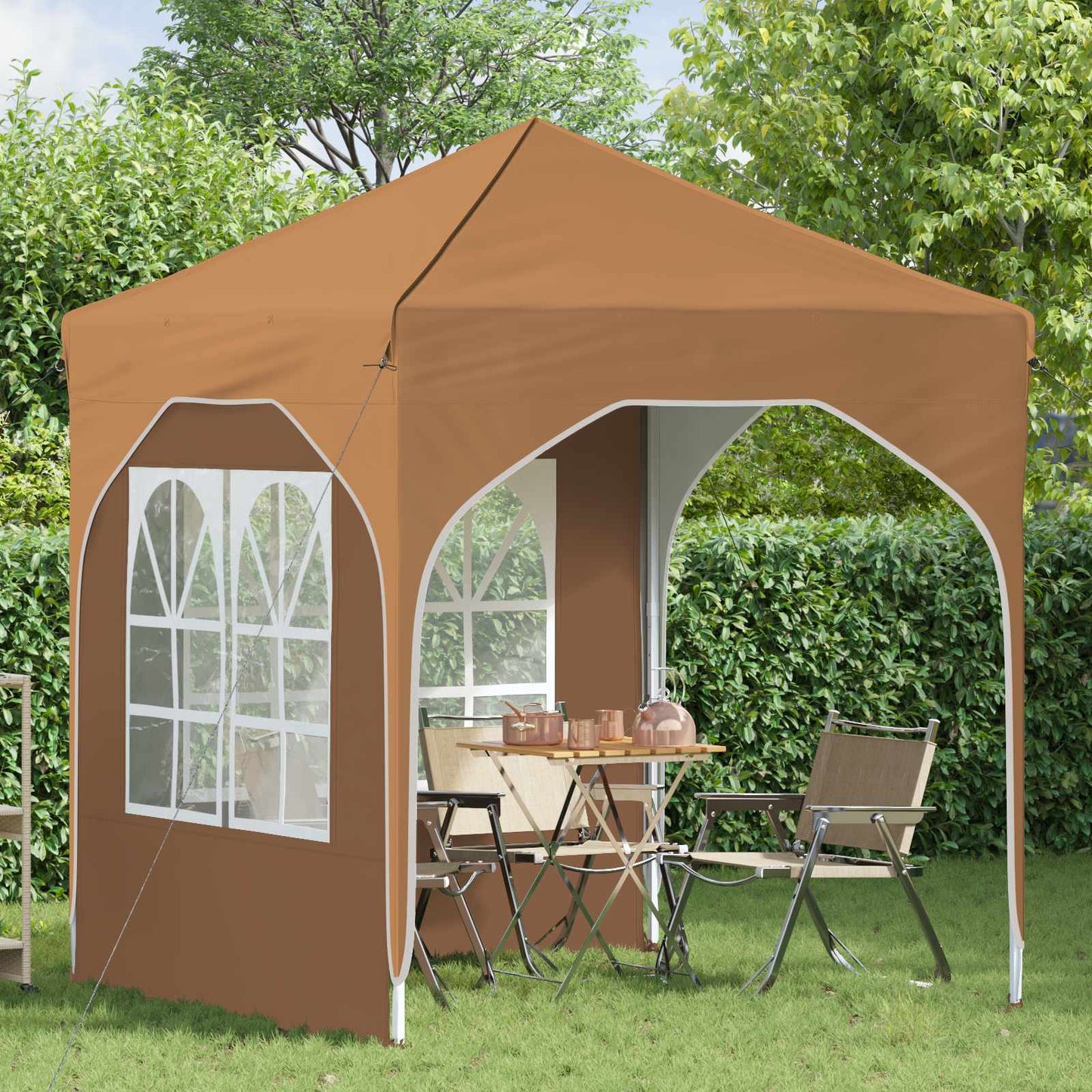 Pop-up Festtelt 192 x 192 x 245 cm Beige