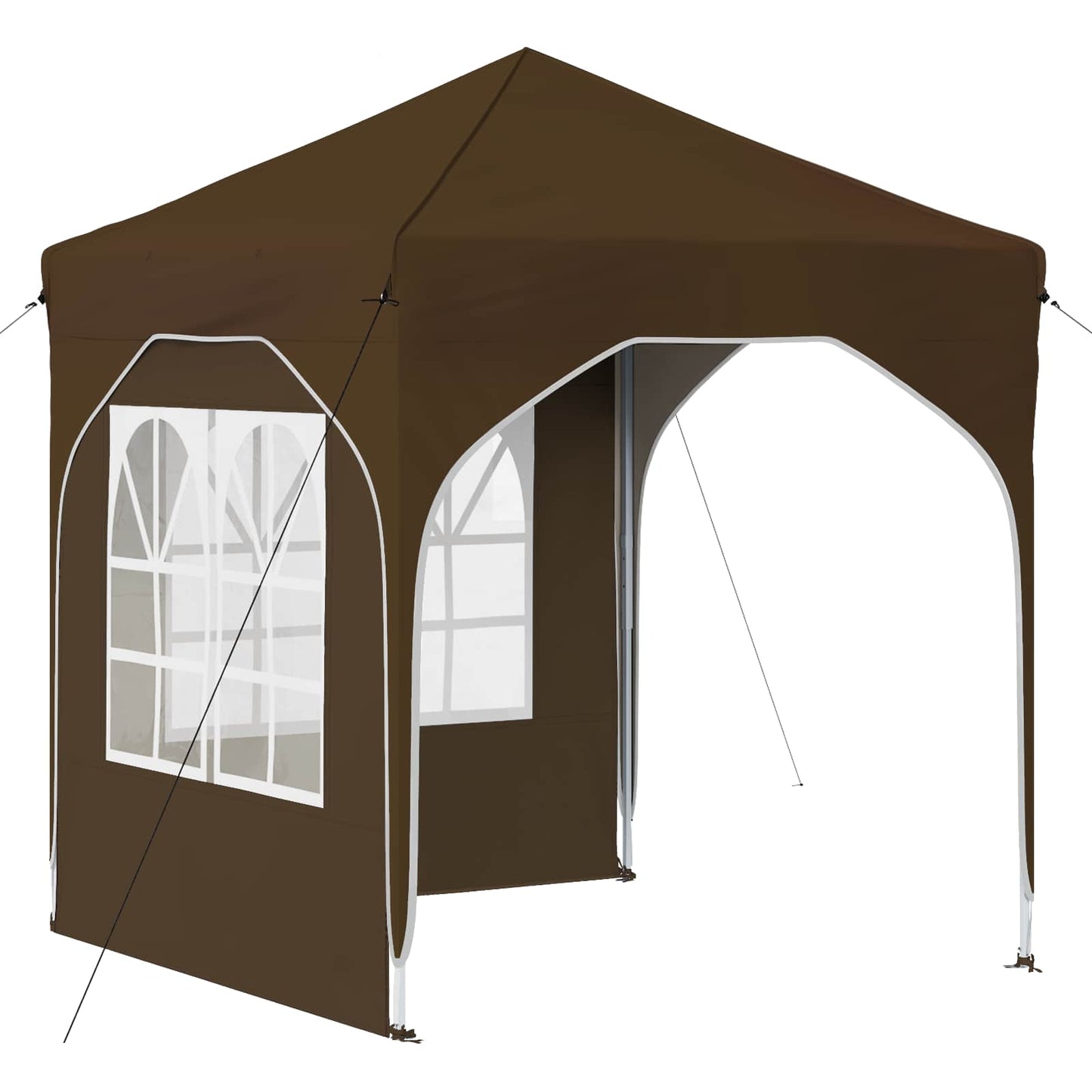 Pop-up Festtelt 192 x 192 x 245 cm Gråbrun