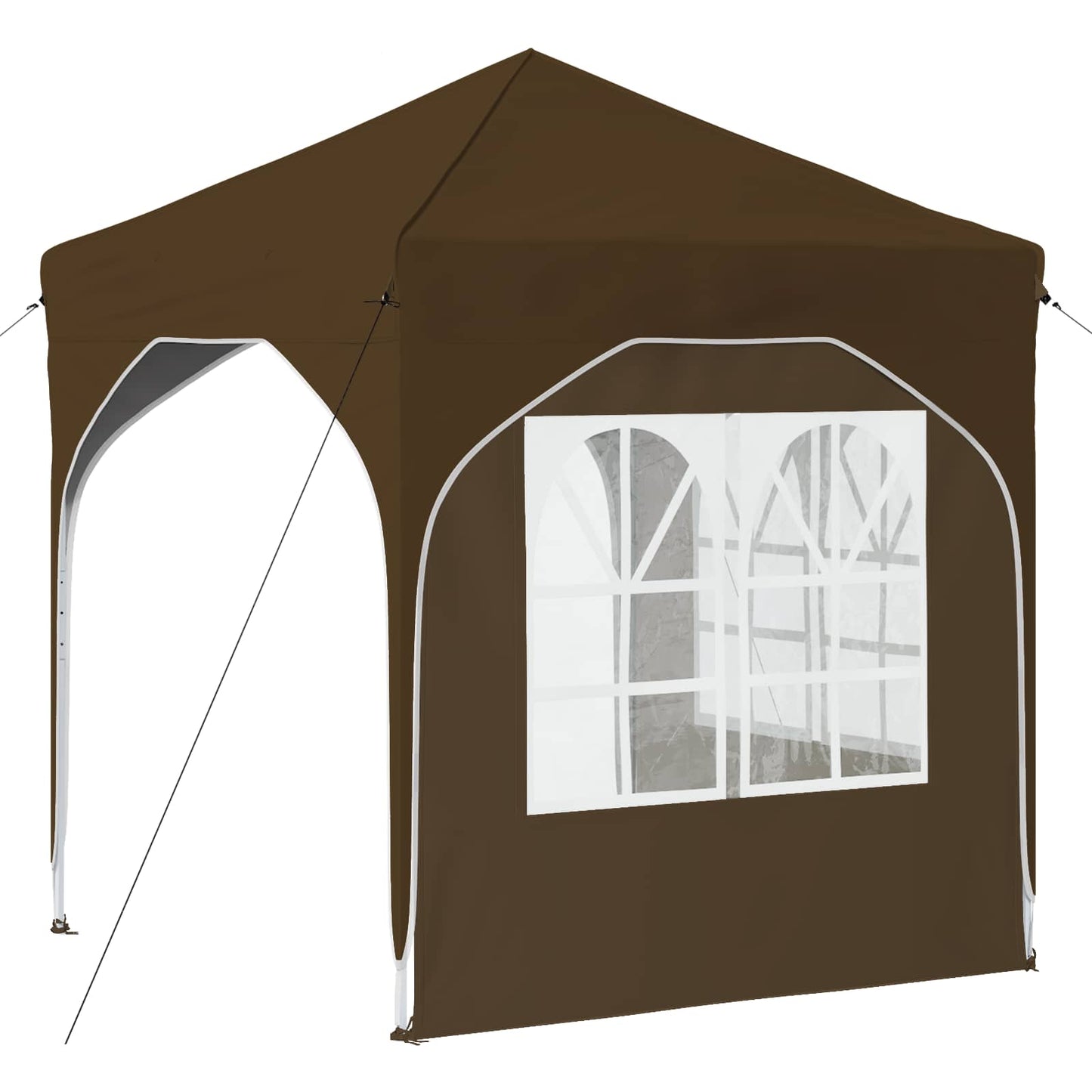 Pop-up Festtelt 192 x 192 x 245 cm Gråbrun