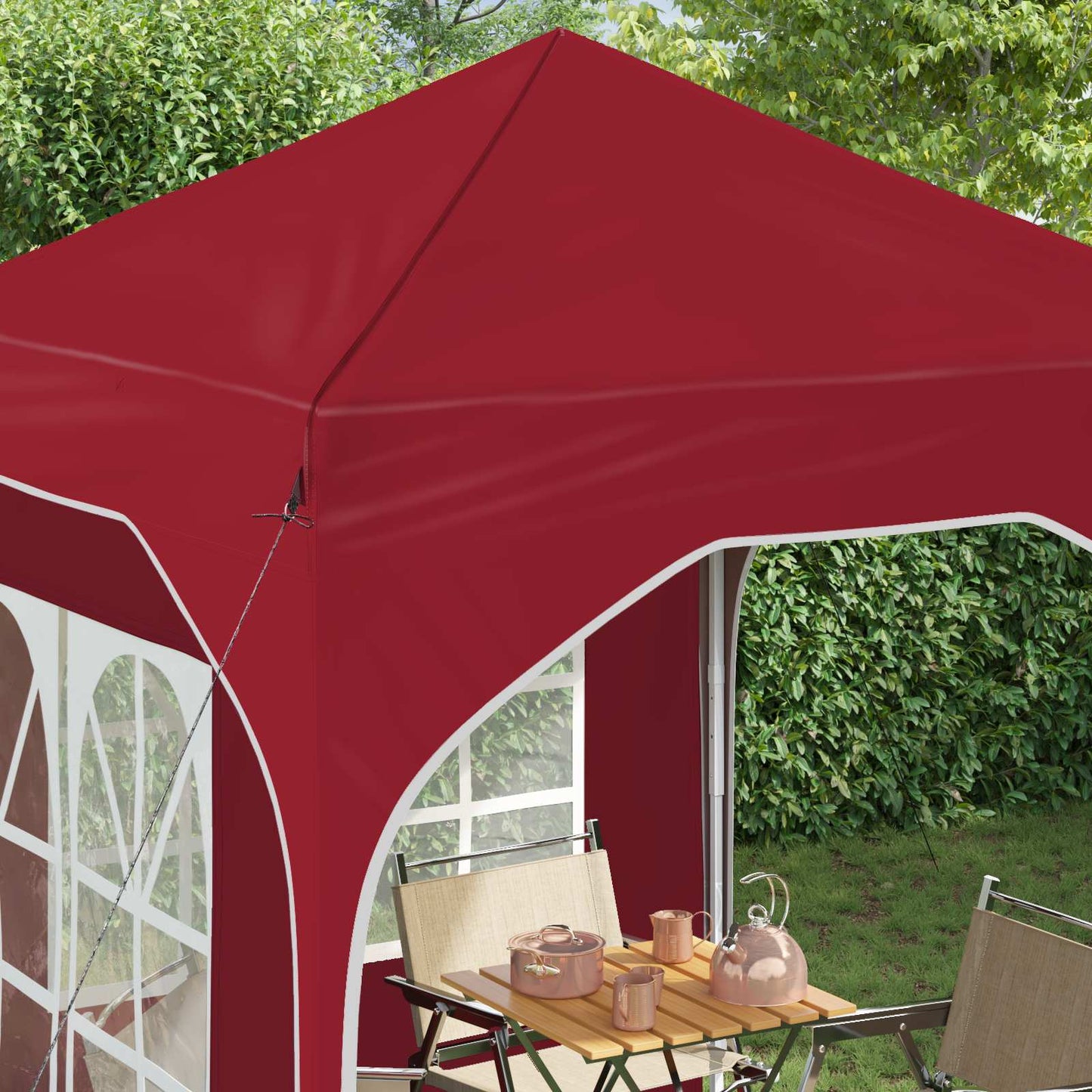 Pop-up Festtelt 192 x 192 x 245 cm Bordeaux
