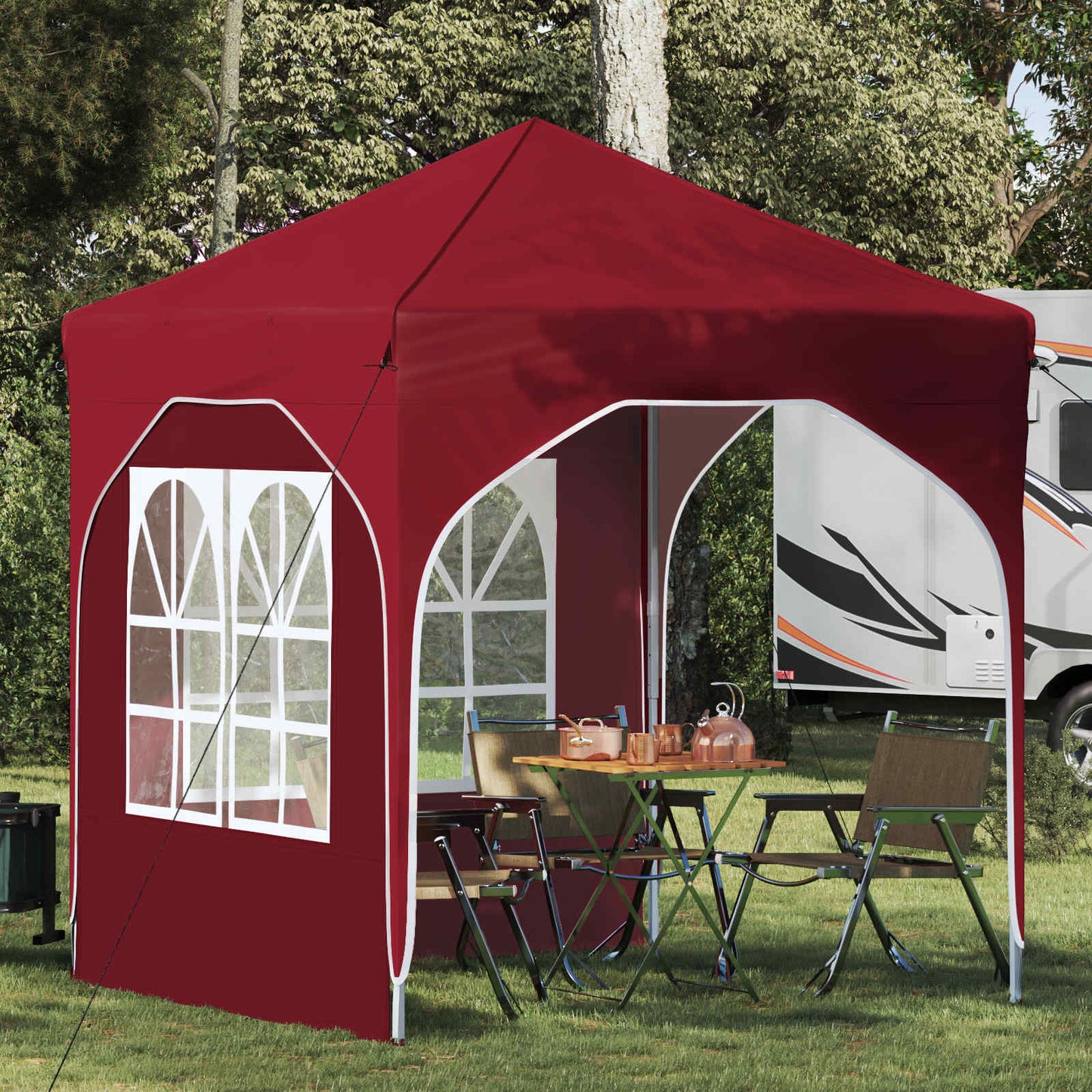 Pop-up Festtelt 192 x 192 x 245 cm Bordeaux