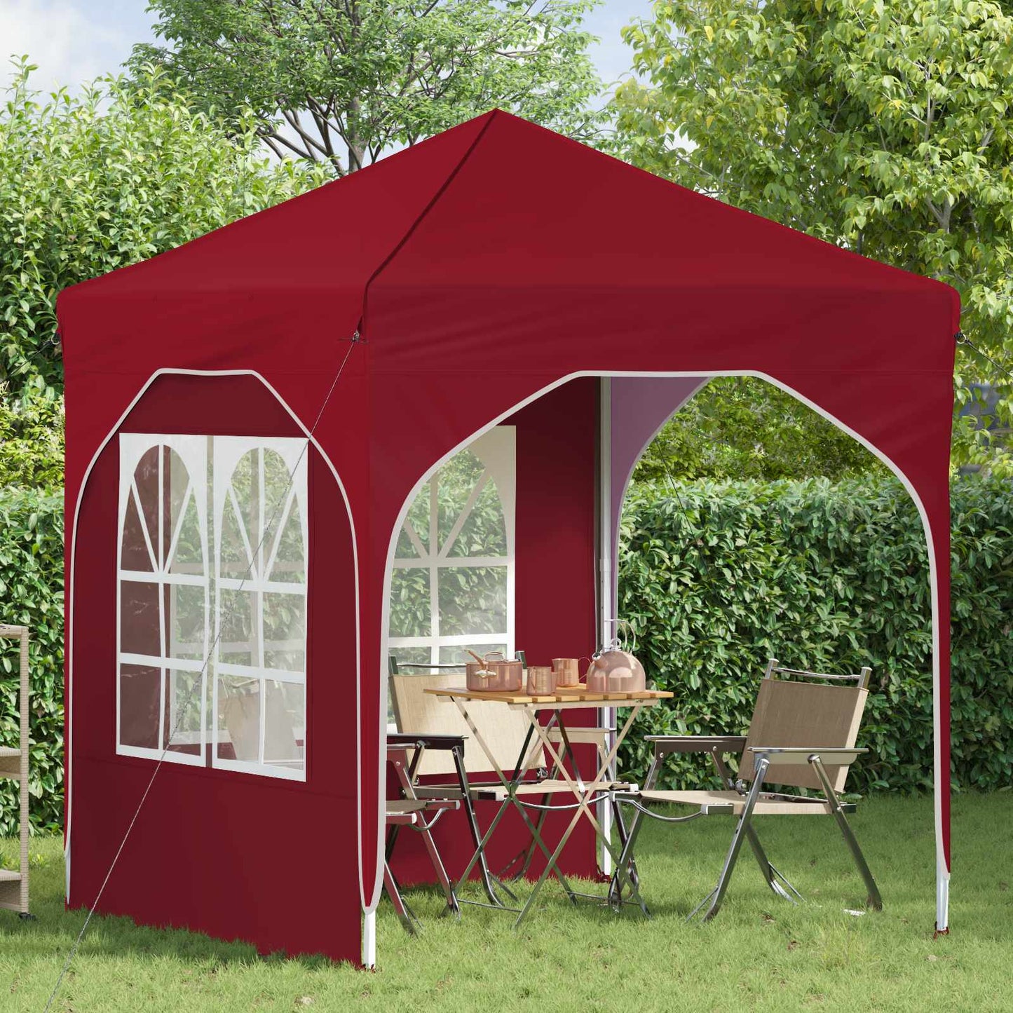 Pop-up Festtelt 192 x 192 x 245 cm Bordeaux