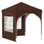 Pop-up Festtelt 192 x 192 x 245 cm Brun