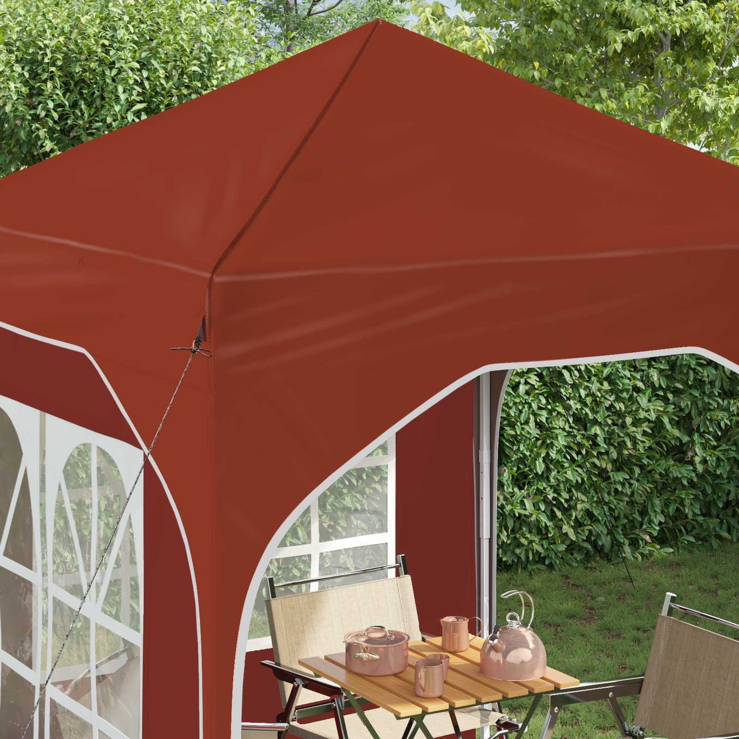 Pop-up Festtelt 192 x 192 x 245 cm Terrakotta