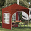 Pop-up Festtelt 192 x 192 x 245 cm Terrakotta