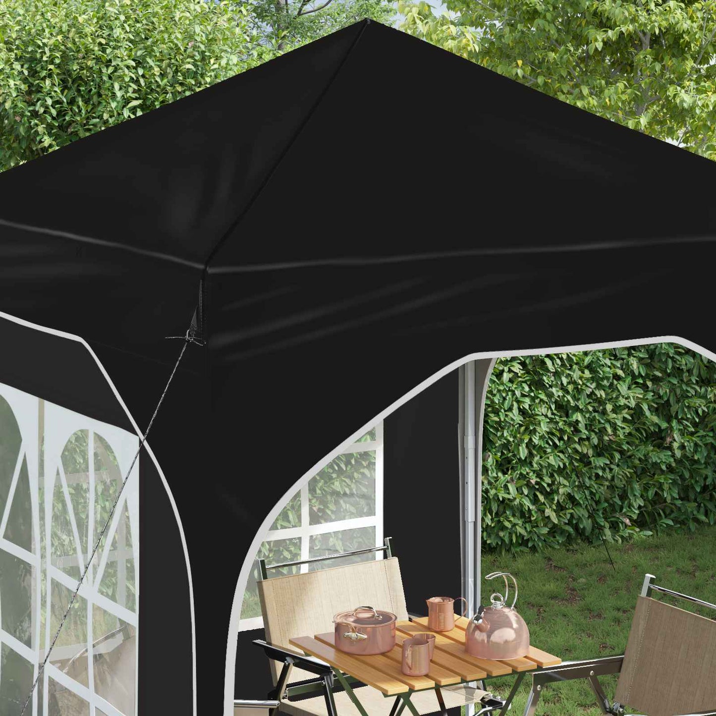 Pop-up Festtelt 192 x 192 x 245 cm Sort