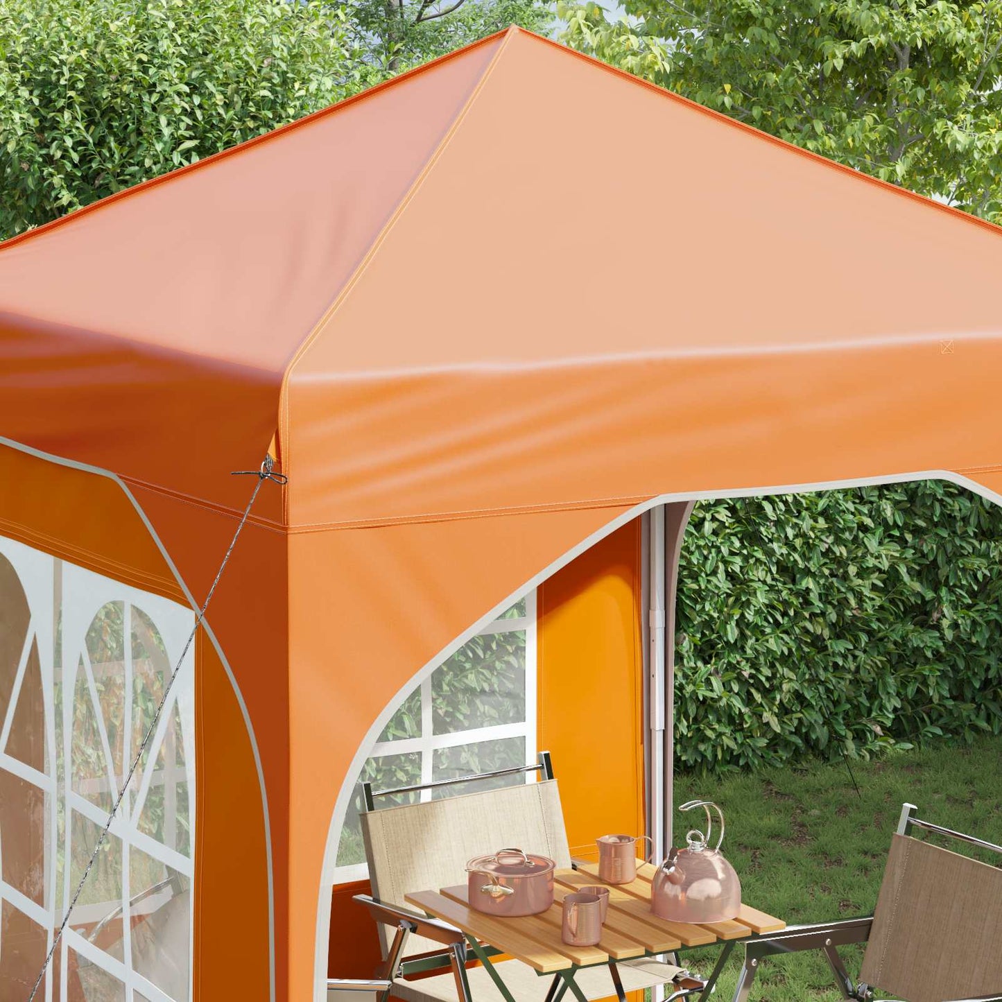 Pop-up Festtelt 192 x 192 x 245 cm Orange