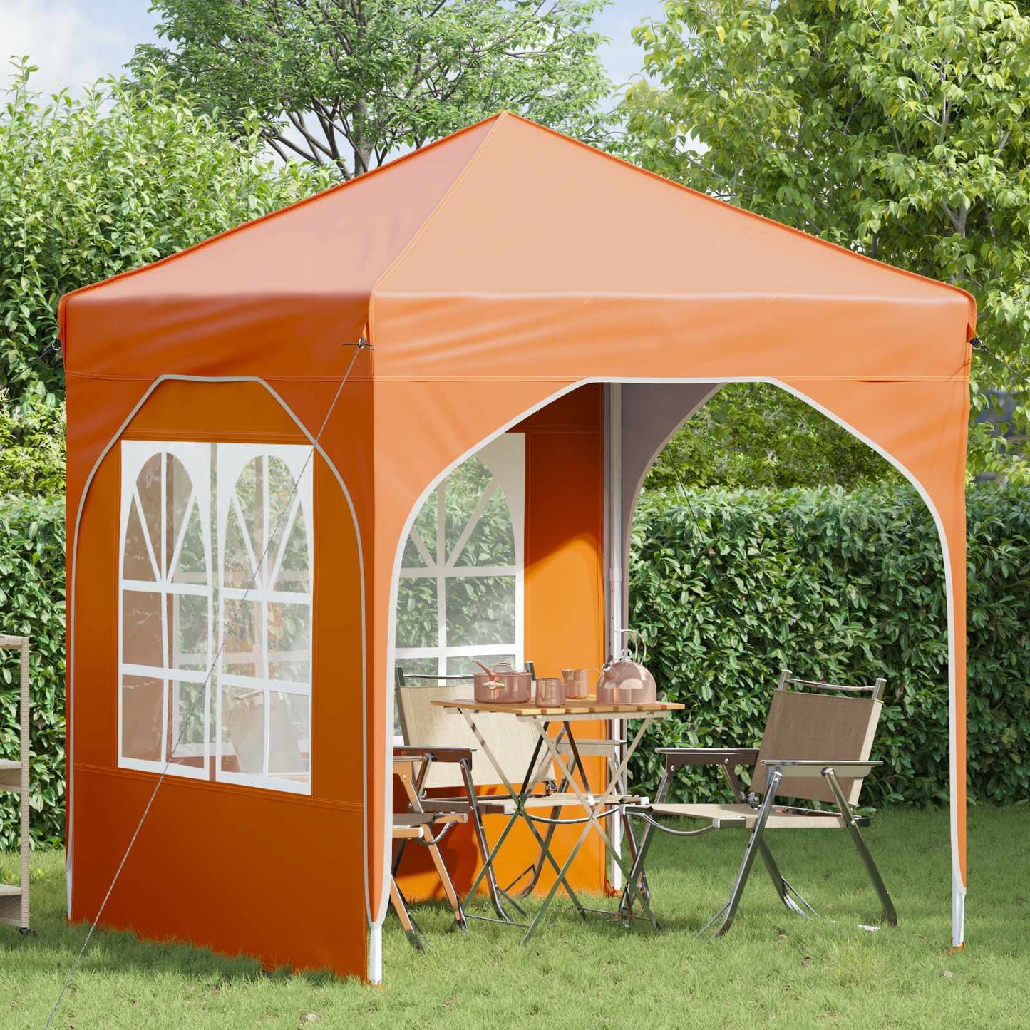 Pop-up Festtelt 192 x 192 x 245 cm Orange