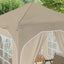 Pop-up Festtelt 192 x 192 x 245 cm Cremefarvet